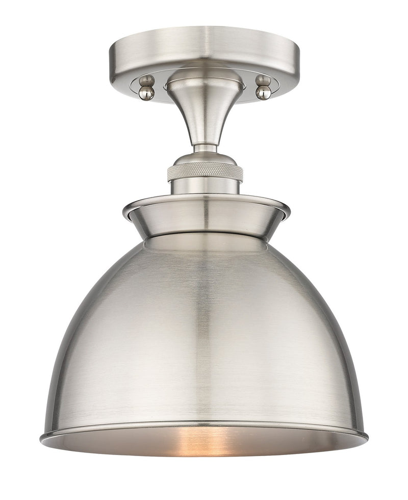 Innovations 616-1F-SN-M14-SN One Light Semi-Flush Mount, Brushed Satin Nickel