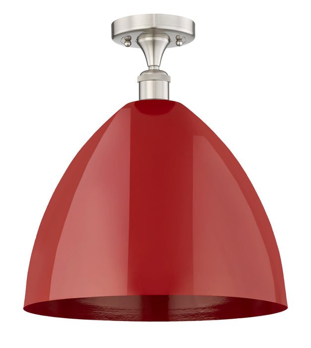 Innovations 616-1F-SN-MBD-16-RD One Light Semi-Flush Mount, Brushed Satin Nickel