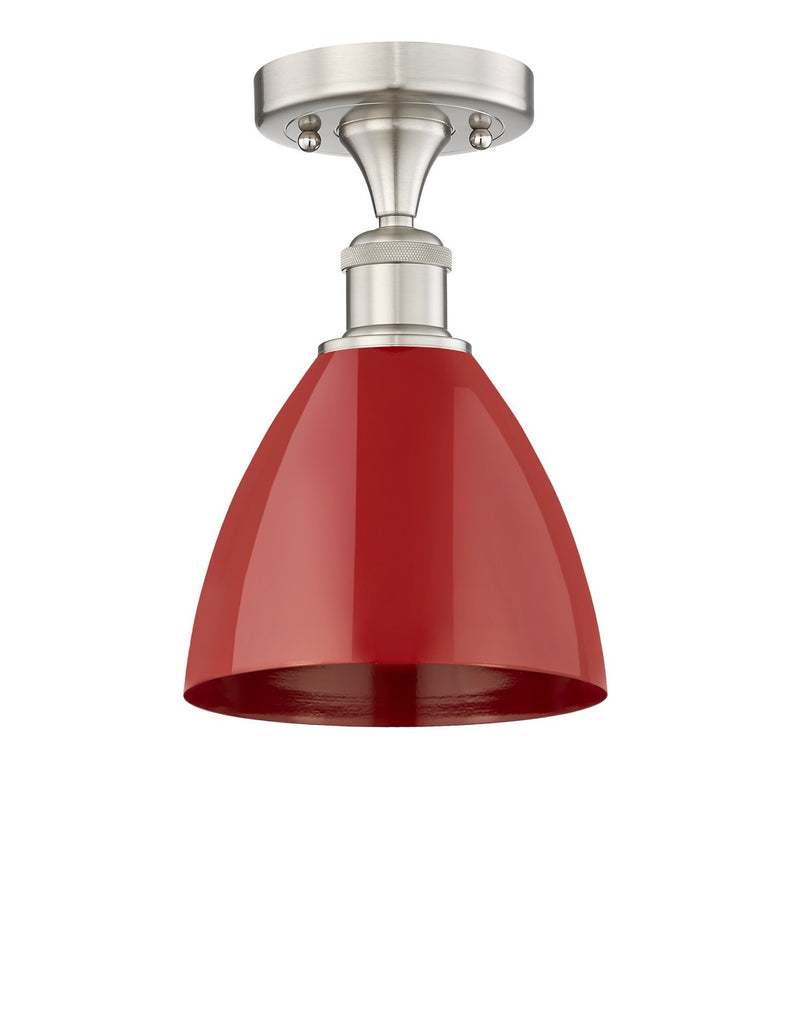 Innovations 616-1F-SN-MBD-75-RD One Light Semi-Flush Mount, Brushed Satin Nickel