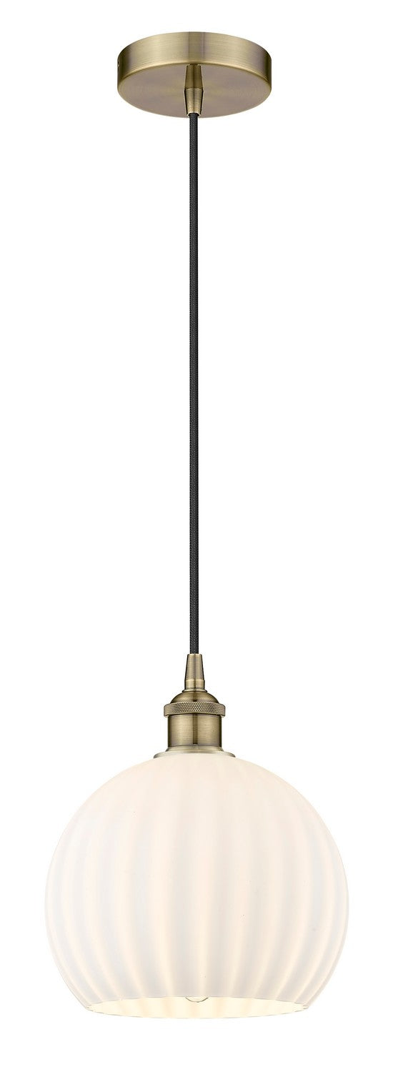 Innovations 616-1P-AB-G1217-10WV LED Mini Pendant, Antique Brass