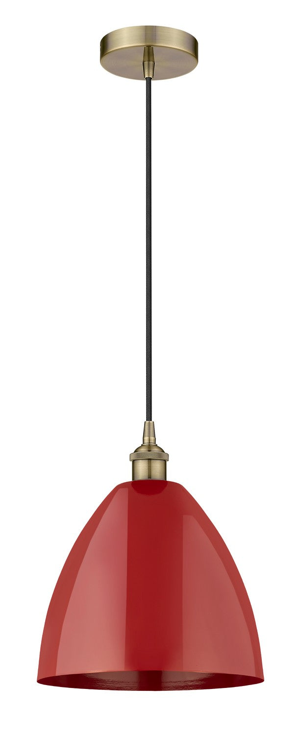 Innovations 616-1P-AB-MBD-12-RD One Light Mini Pendant, Antique Brass