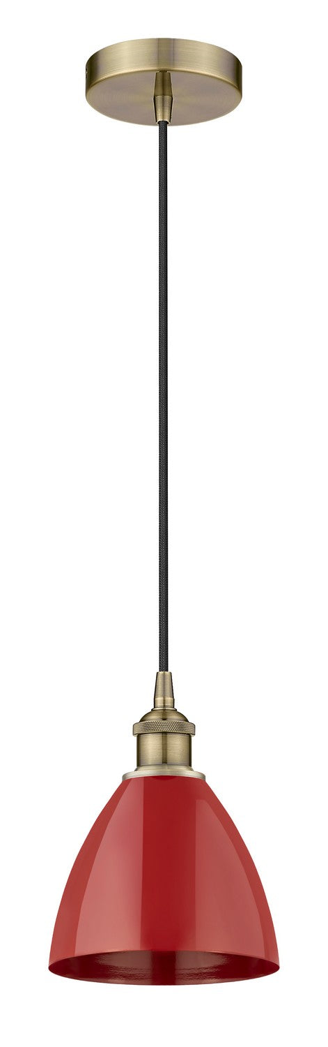 Innovations 616-1P-AB-MBD-75-RD One Light Mini Pendant, Antique Brass