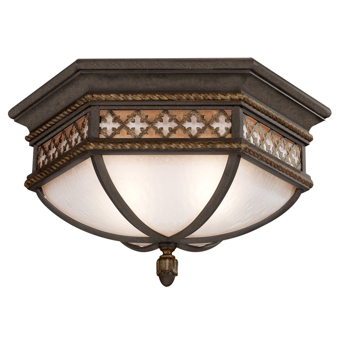 Fine Art 403082ST Two Light Outdoor Flush Mount, Bronze