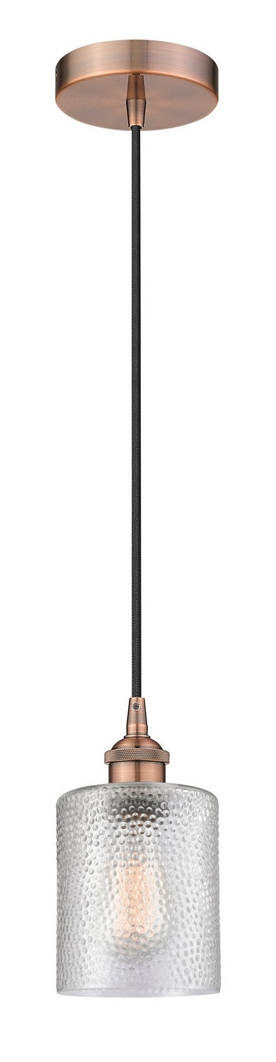Innovations 616-1P-AC-G112 One Light Mini Pendant, Antique Copper