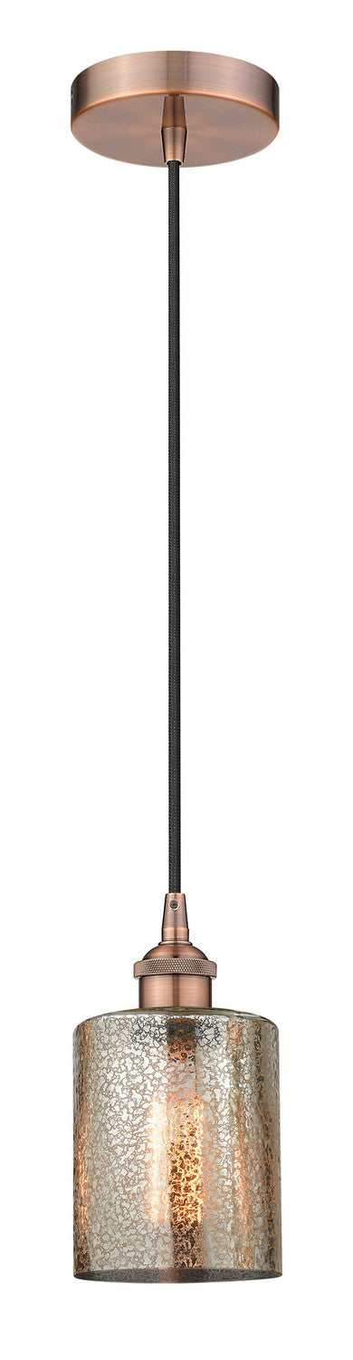 Innovations 616-1P-AC-G116 One Light Mini Pendant, Antique Copper