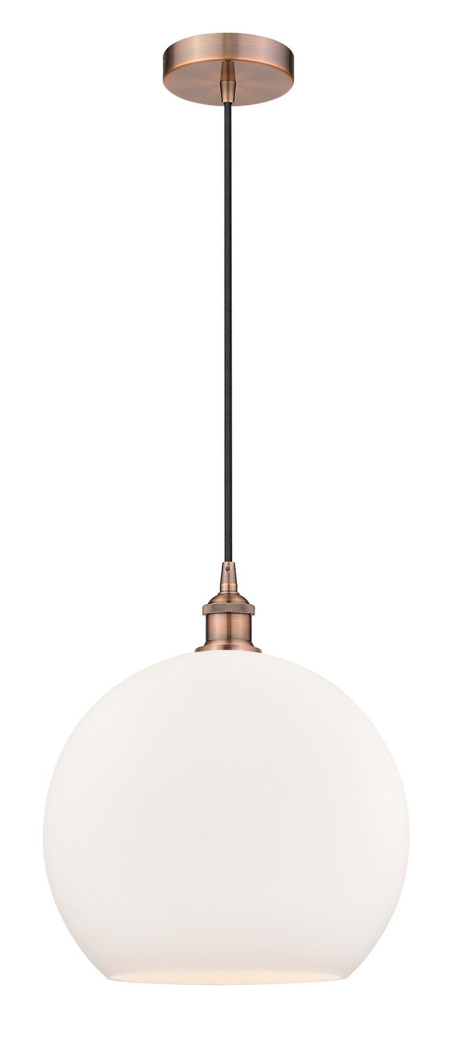 Innovations 616-1P-AC-G121-14 One Light Pendant, Antique Copper