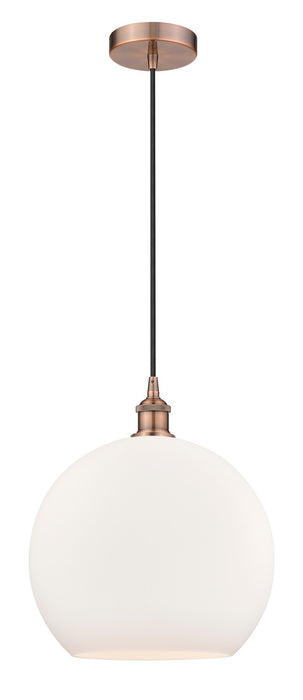 Innovations 616-1P-AC-G121-14 One Light Pendant, Antique Copper