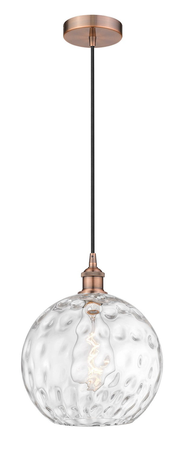 Innovations 616-1P-AC-G1215-12 One Light Mini Pendant, Antique Copper