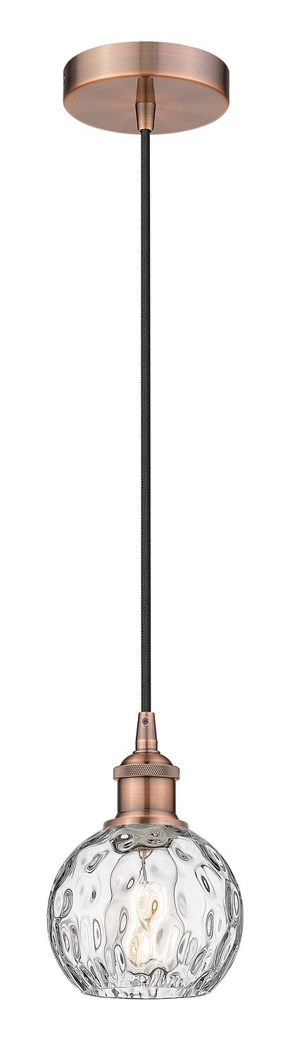Innovations 616-1P-AC-G1215-6 One Light Mini Pendant, Antique Copper