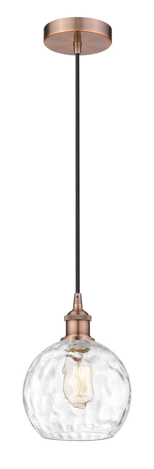 Innovations 616-1P-AC-G1215-8 One Light Mini Pendant, Antique Copper
