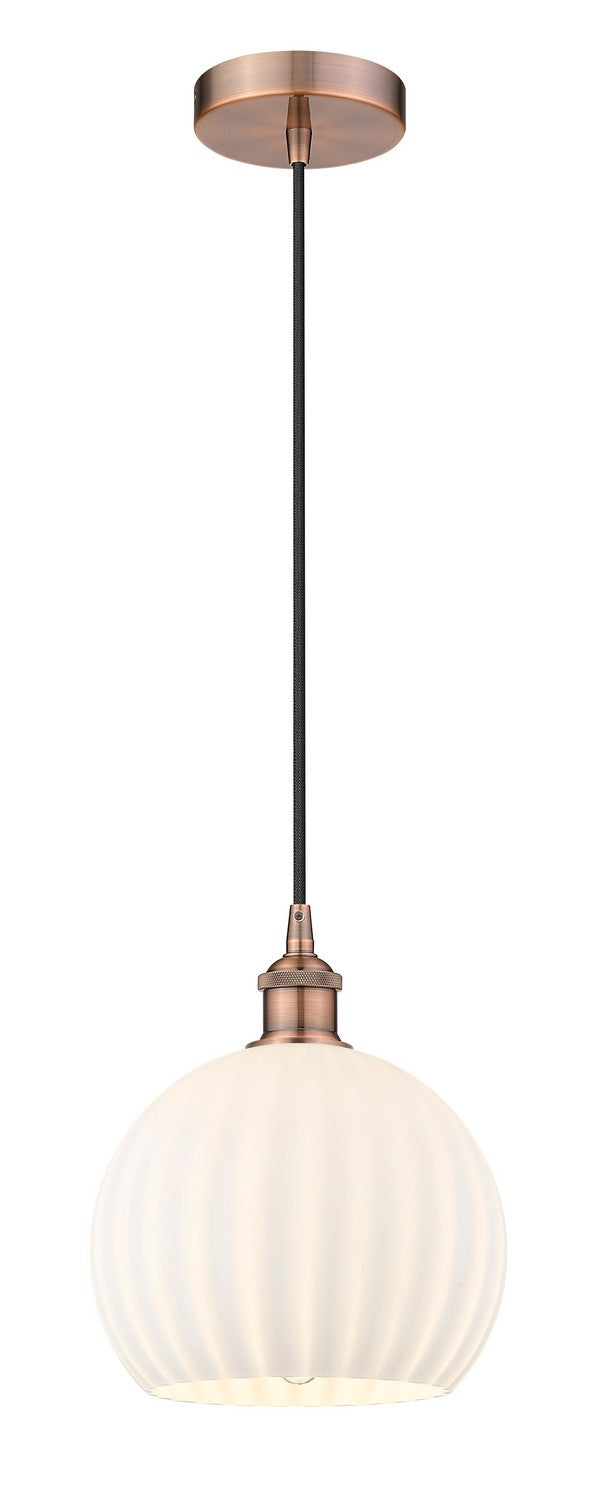Innovations 616-1P-AC-G1217-10WV LED Mini Pendant, Antique Copper