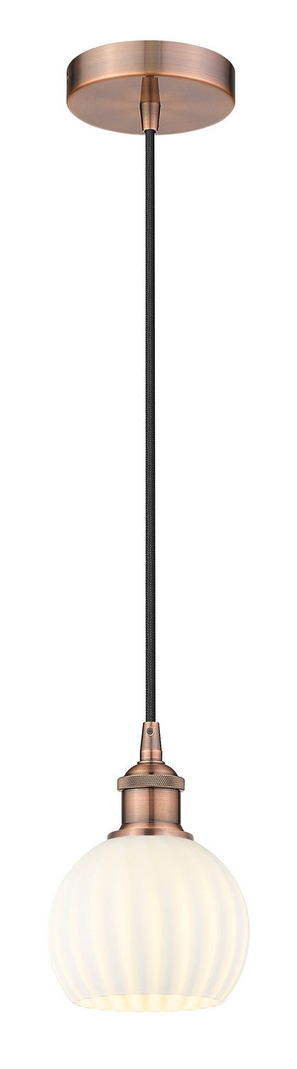 Innovations 616-1P-AC-G1217-6WV LED Mini Pendant, Antique Copper