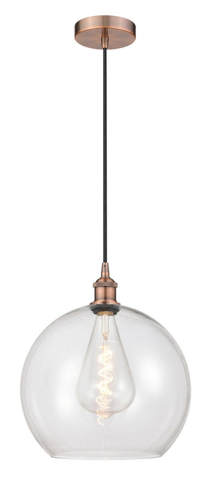 Innovations 616-1P-AC-G122-14 One Light Pendant, Antique Copper