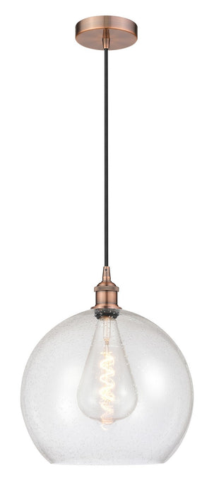 Innovations 616-1P-AC-G124-14 One Light Pendant, Antique Copper