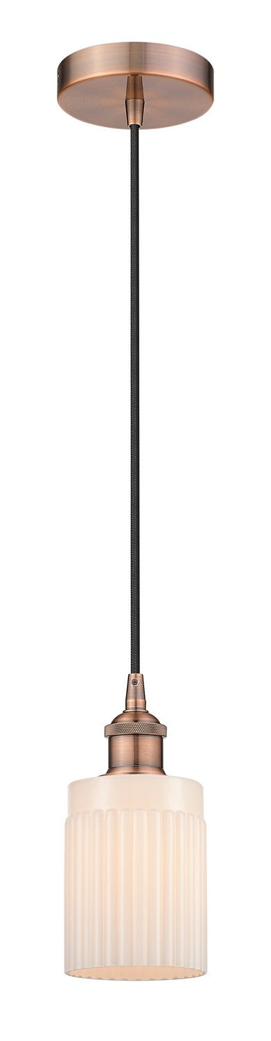 Innovations 616-1P-AC-G341 One Light Mini Pendant, Antique Copper