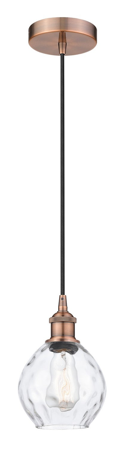 Innovations 616-1P-AC-G362 One Light Mini Pendant, Antique Copper
