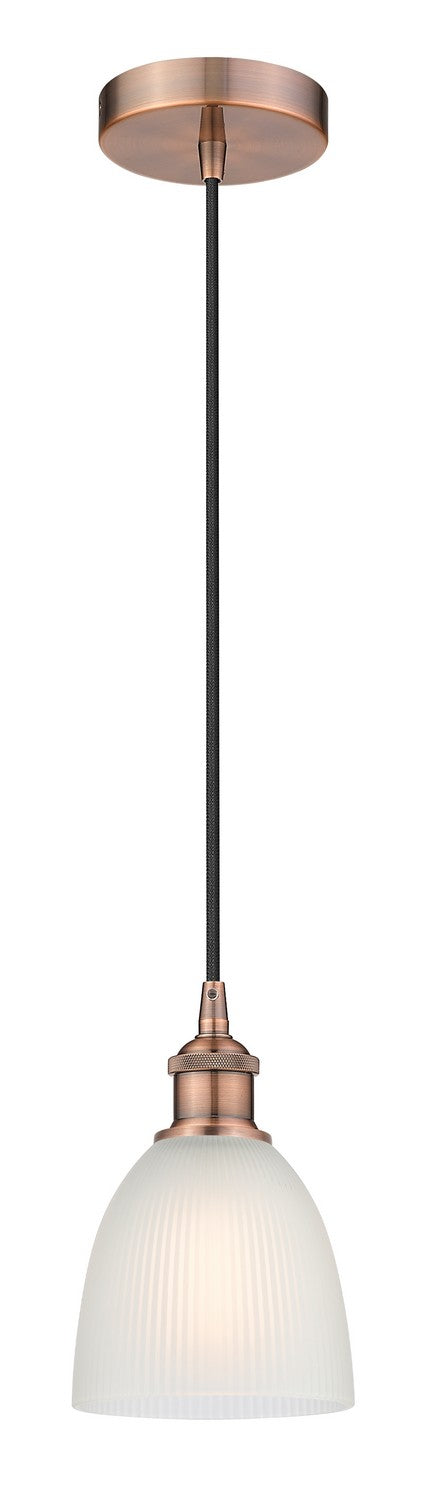 Innovations 616-1P-AC-G381 One Light Mini Pendant, Antique Copper