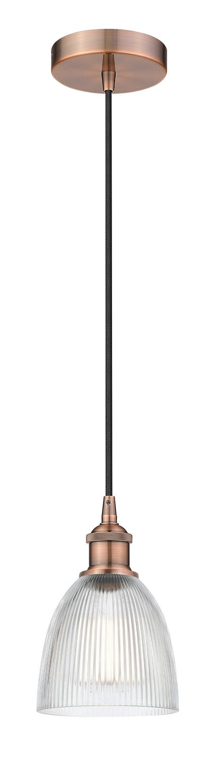 Innovations 616-1P-AC-G382 One Light Mini Pendant, Antique Copper