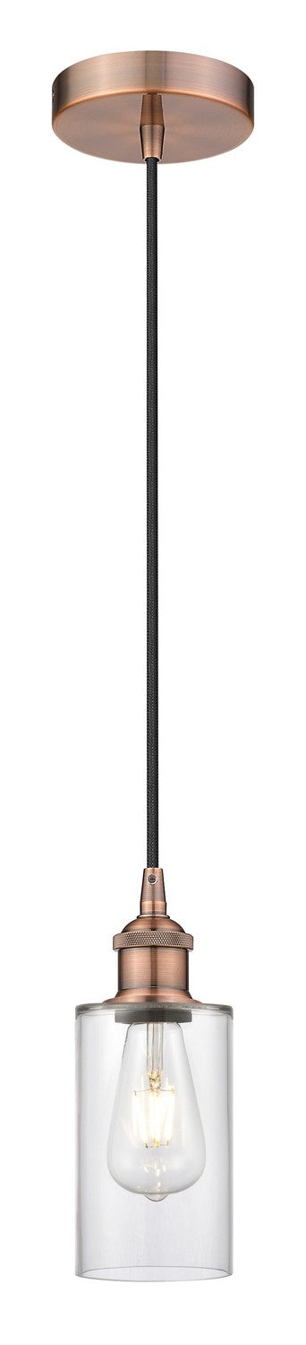Innovations 616-1P-AC-G802 One Light Mini Pendant, Antique Copper