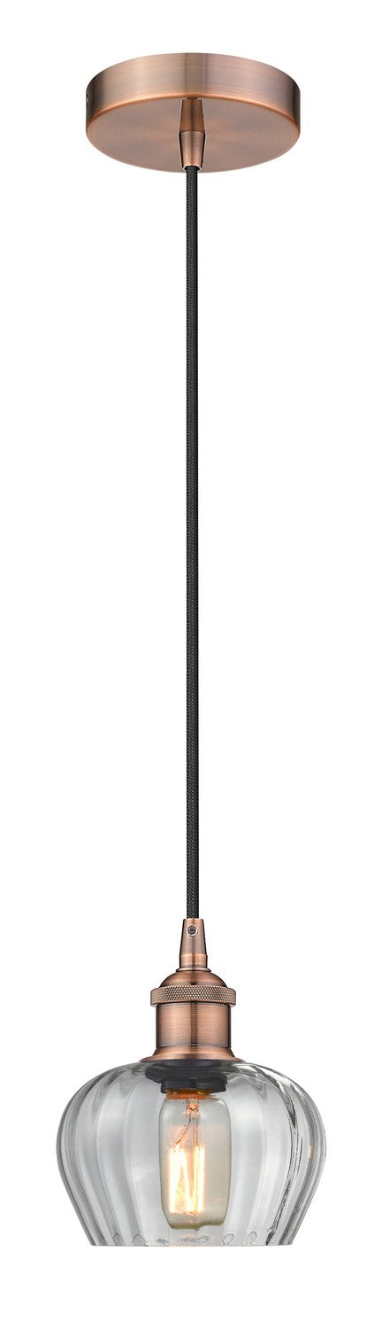 Innovations 616-1P-AC-G92 One Light Mini Pendant, Antique Copper