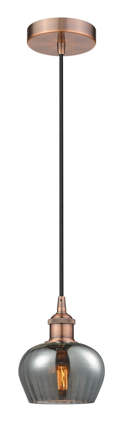 Innovations 616-1P-AC-G93 One Light Mini Pendant, Antique Copper