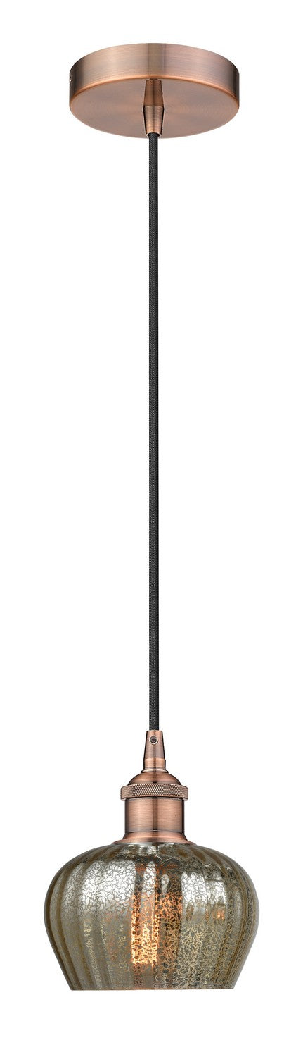 Innovations 616-1P-AC-G96 One Light Mini Pendant, Antique Copper