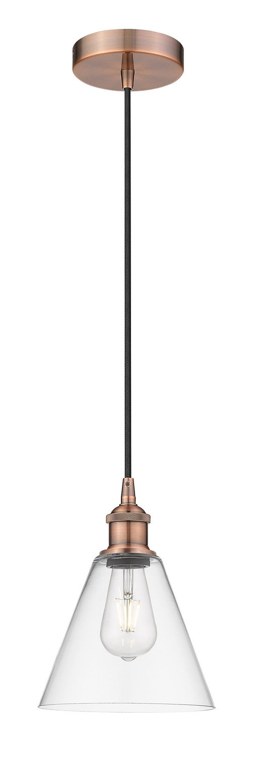 Innovations 616-1P-AC-GBC-82 One Light Mini Pendant, Antique Copper