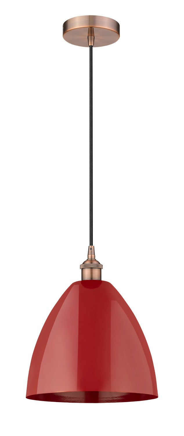 Innovations 616-1P-AC-MBD-12-RD One Light Mini Pendant, Antique Copper