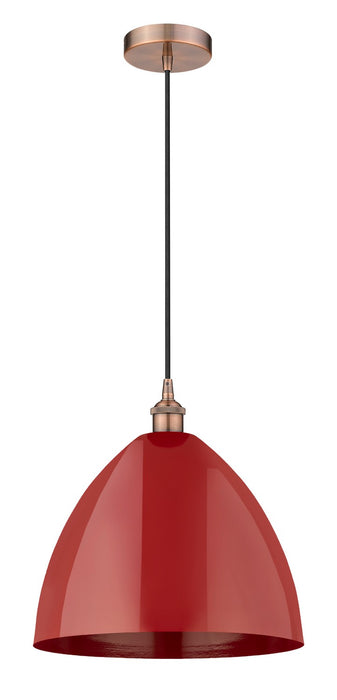 Innovations 616-1P-AC-MBD-16-RD One Light Mini Pendant, Antique Copper