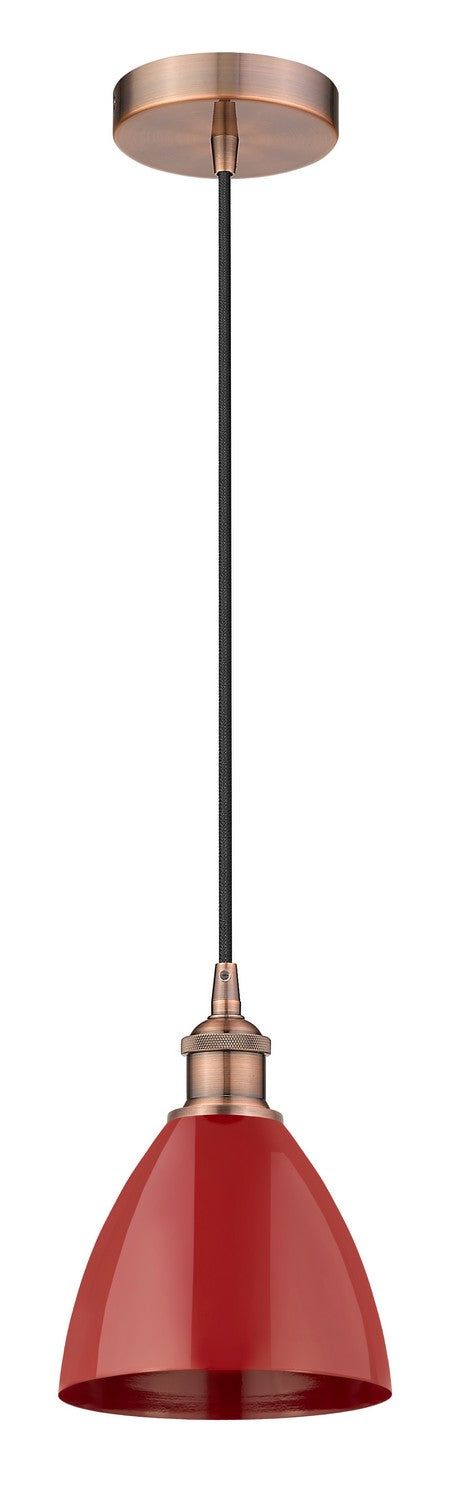 Innovations 616-1P-AC-MBD-75-RD One Light Mini Pendant, Antique Copper