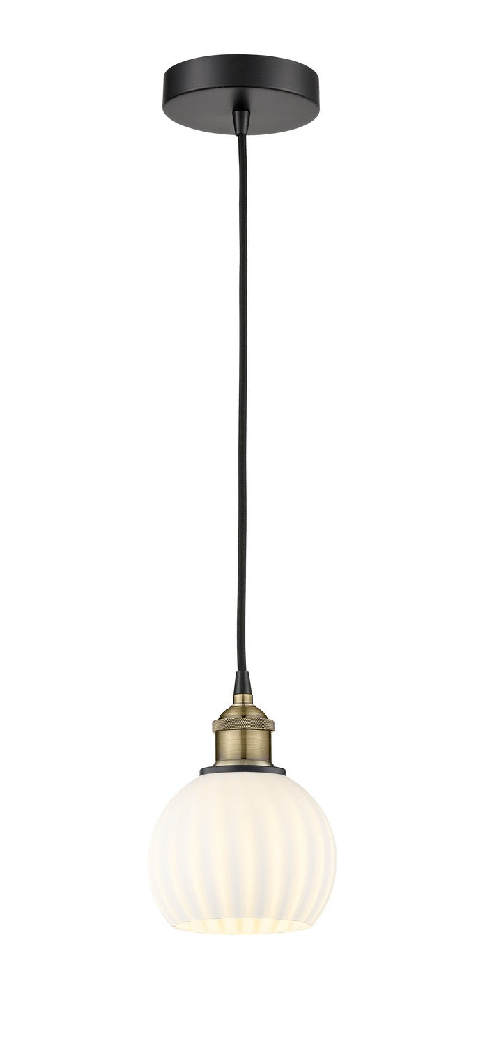 Innovations 616-1P-BAB-G1217-6WV LED Mini Pendant, Black Antique Brass