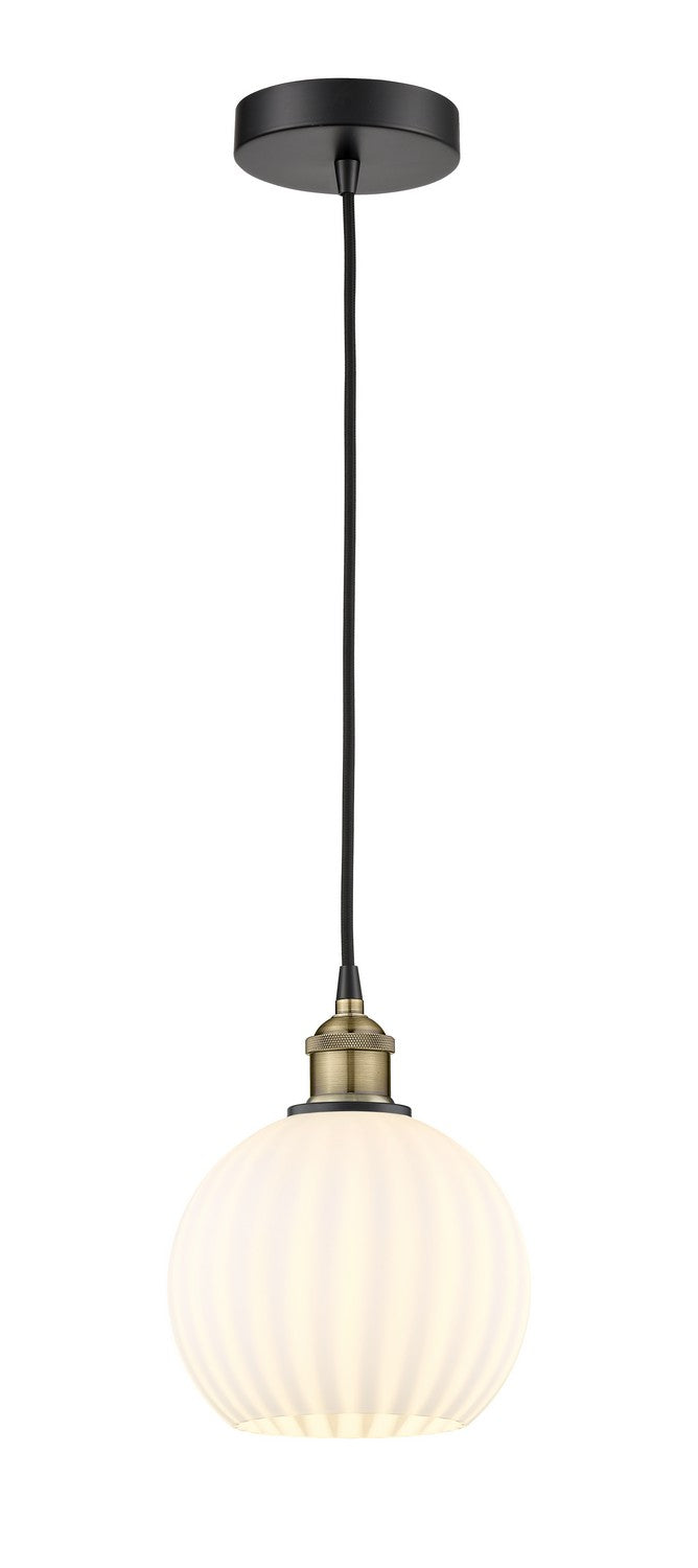 Innovations 616-1P-BAB-G1217-8WV LED Mini Pendant, Black Antique Brass