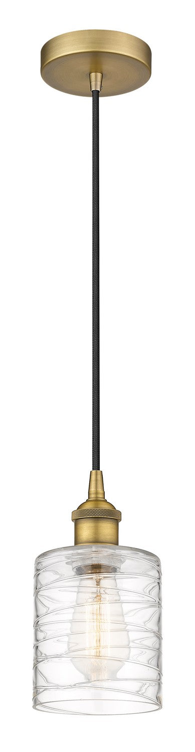 Innovations 616-1P-BB-G1113 One Light Mini Pendant, Brushed Brass
