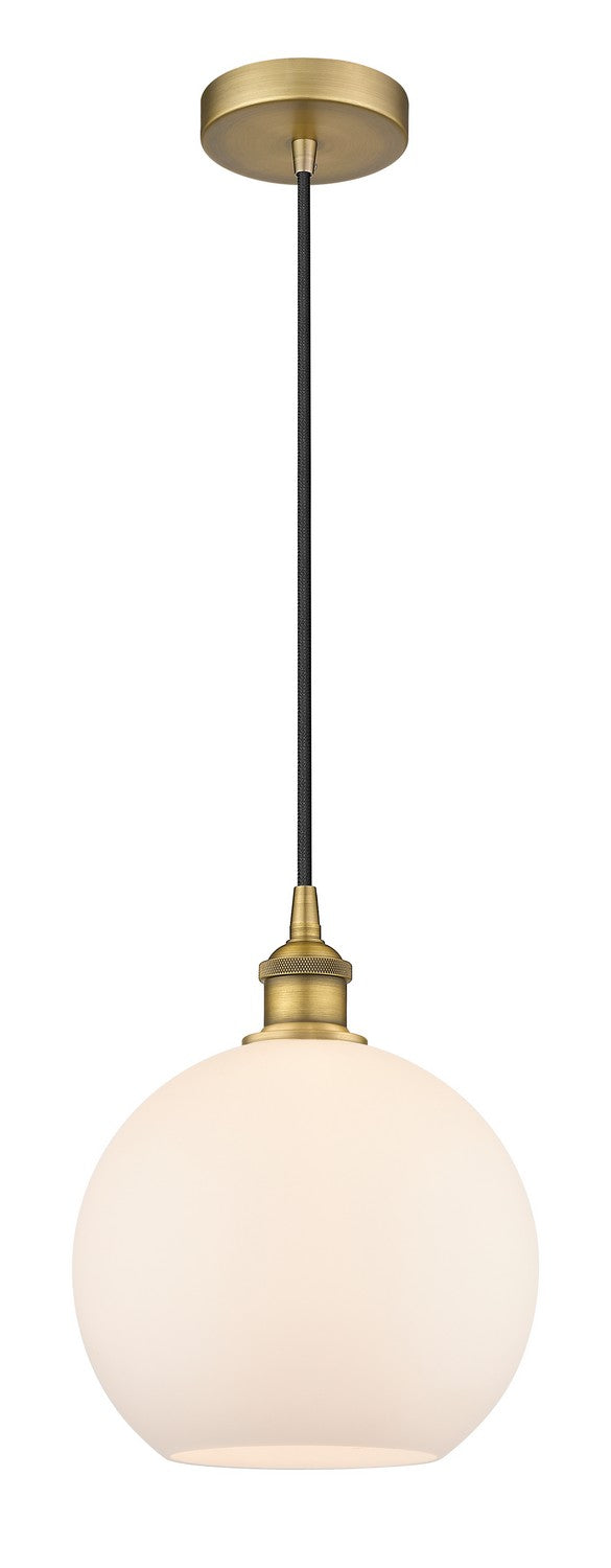 Innovations 616-1P-BB-G121-10 One Light Mini Pendant, Brushed Brass