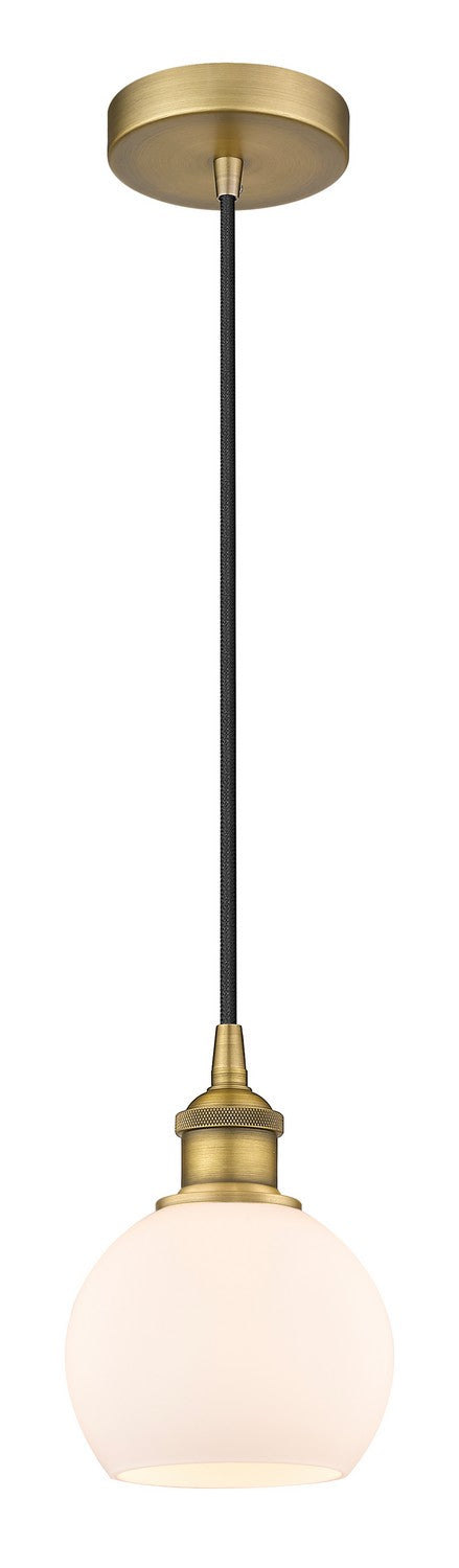 Innovations 616-1P-BB-G121-6 One Light Mini Pendant, Brushed Brass