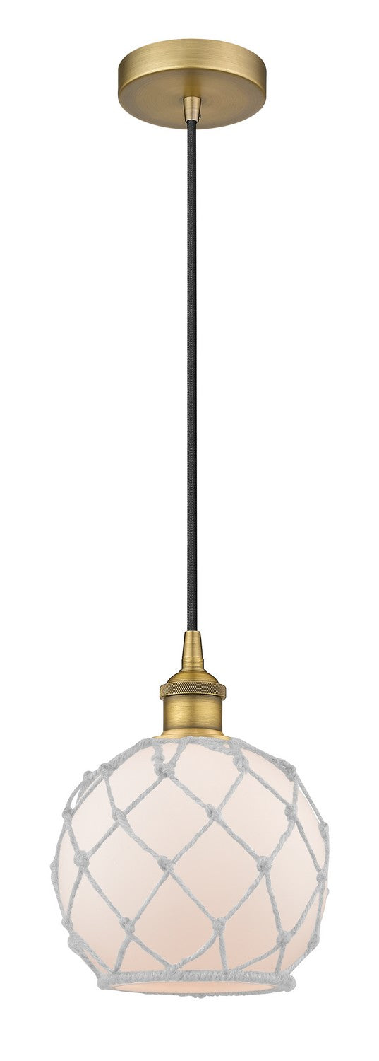 Innovations 616-1P-BB-G121-8RW One Light Mini Pendant, Brushed Brass