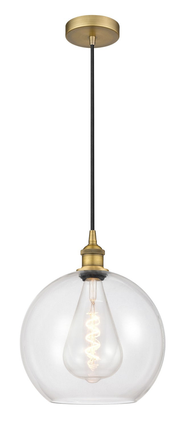 Innovations 616-1P-BB-G122-12 One Light Mini Pendant, Brushed Brass