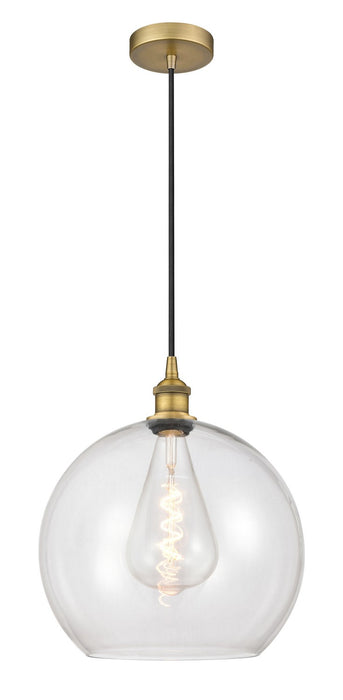 Innovations 616-1P-BB-G122-14 One Light Pendant, Brushed Brass