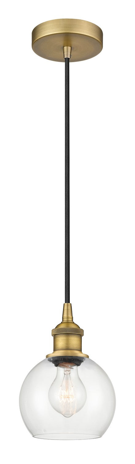 Innovations 616-1P-BB-G122-6 One Light Mini Pendant, Brushed Brass