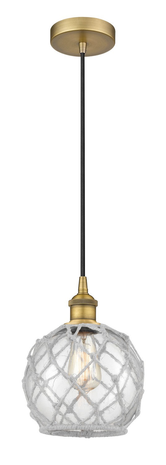 Innovations 616-1P-BB-G122-8RW One Light Mini Pendant, Brushed Brass