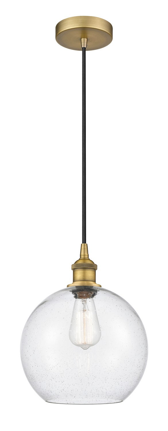 Innovations 616-1P-BB-G124-10 One Light Mini Pendant, Brushed Brass