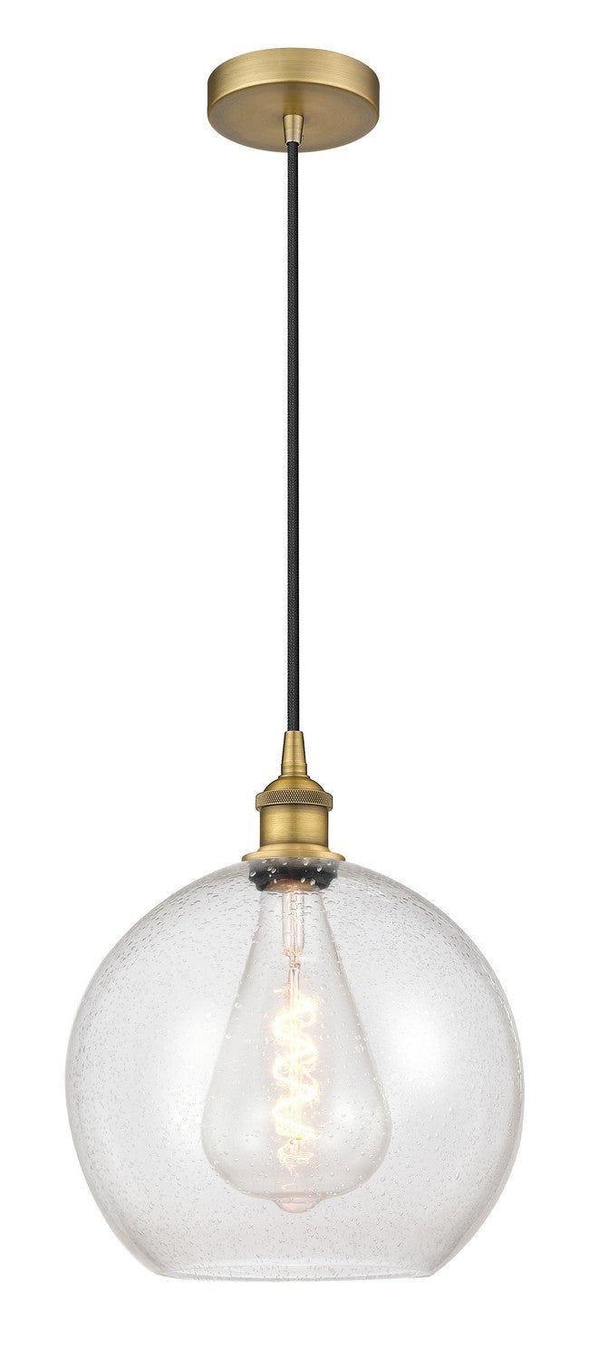 Innovations 616-1P-BB-G124-12 One Light Mini Pendant, Brushed Brass