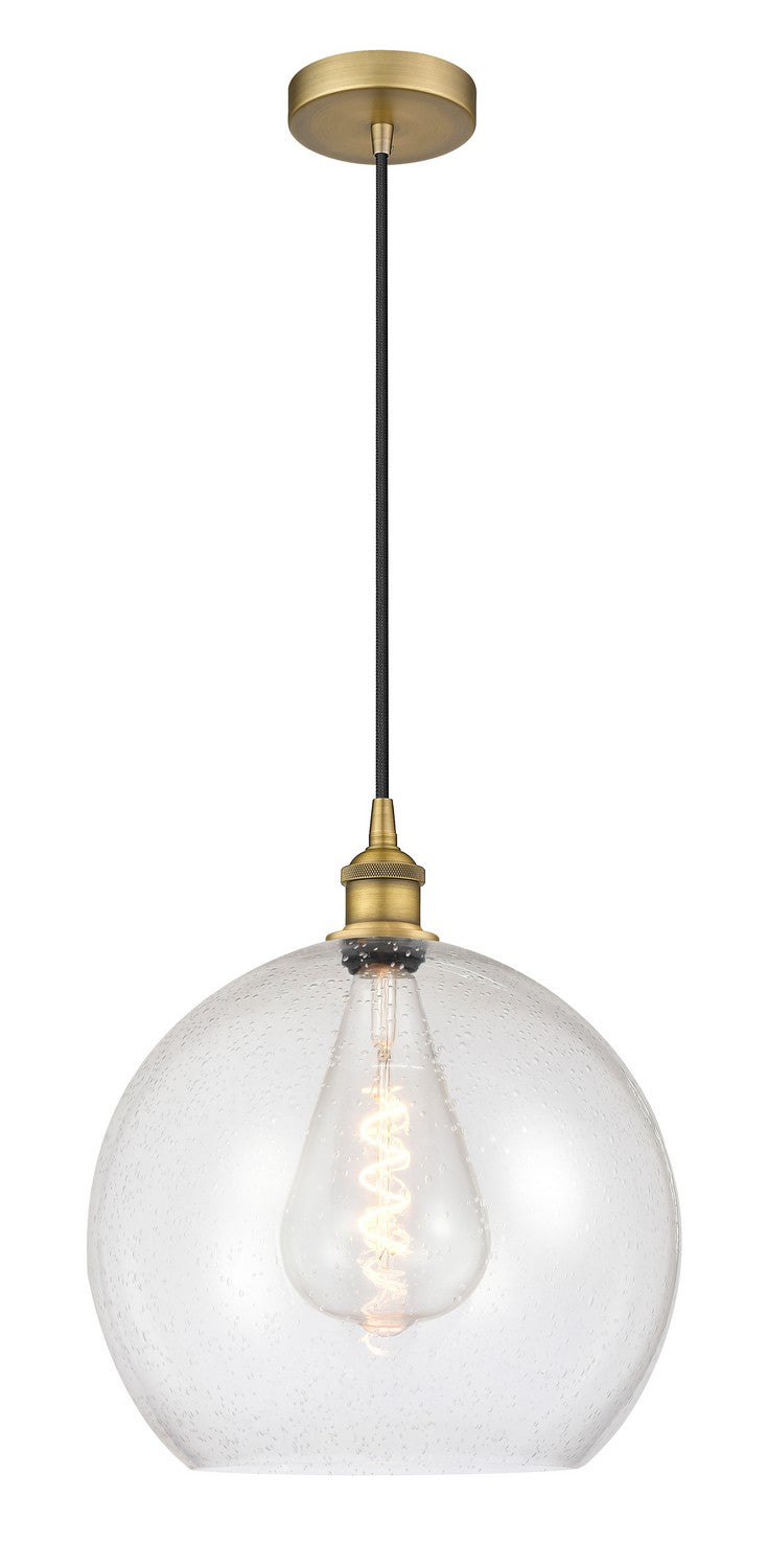 Innovations 616-1P-BB-G124-14 One Light Pendant, Brushed Brass