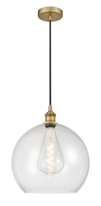 Innovations 616-1P-BB-G124-14 One Light Pendant, Brushed Brass