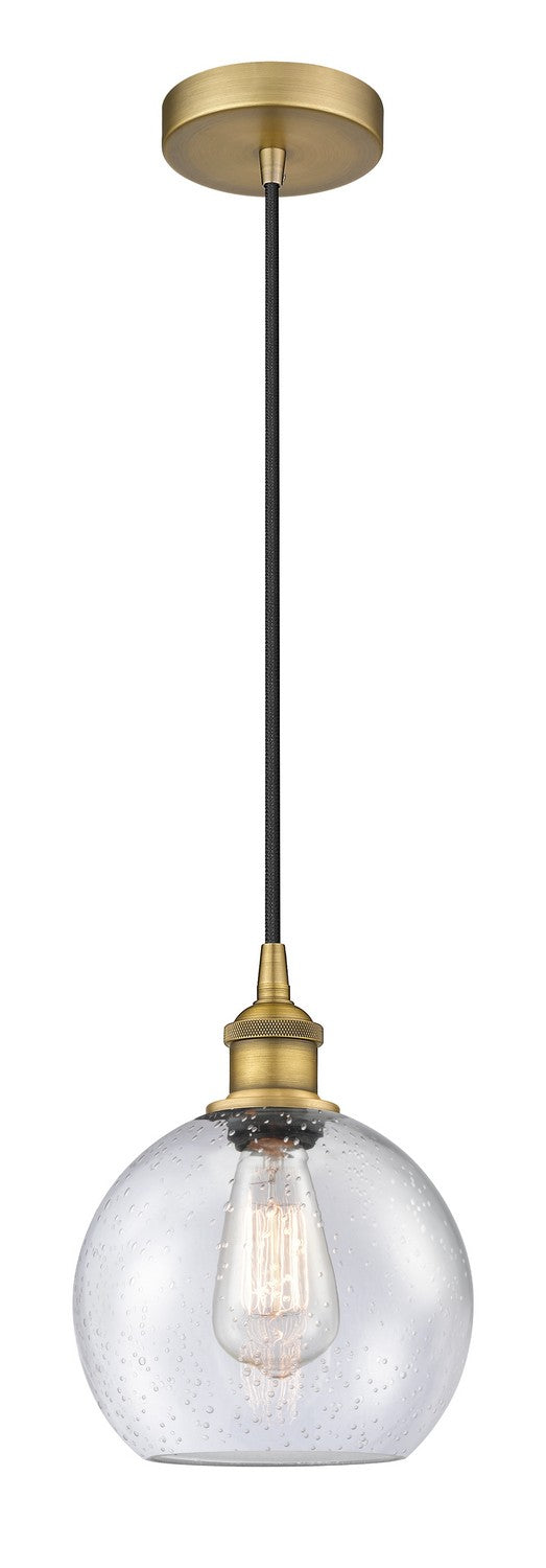 Innovations 616-1P-BB-G124-8 One Light Mini Pendant, Brushed Brass