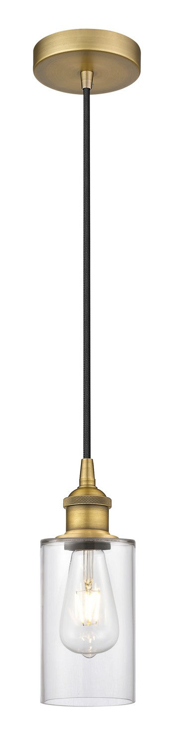Innovations 616-1P-BB-G802 One Light Mini Pendant, Brushed Brass