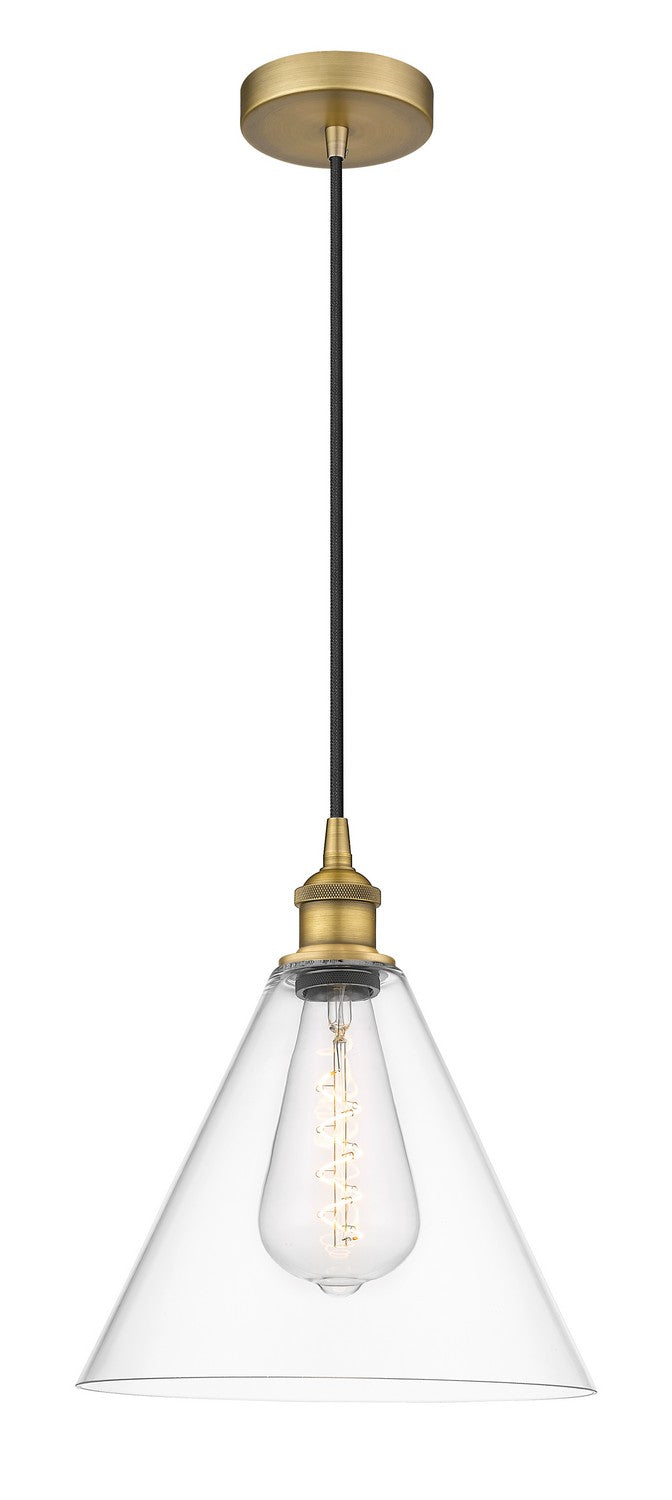 Innovations 616-1P-BB-GBC-122 One Light Mini Pendant, Brushed Brass