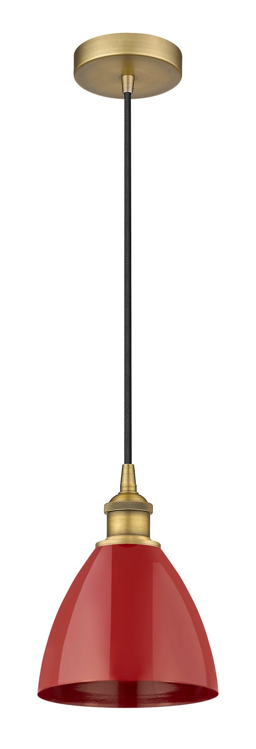 Innovations 616-1P-BB-MBD-75-RD One Light Mini Pendant, Brushed Brass