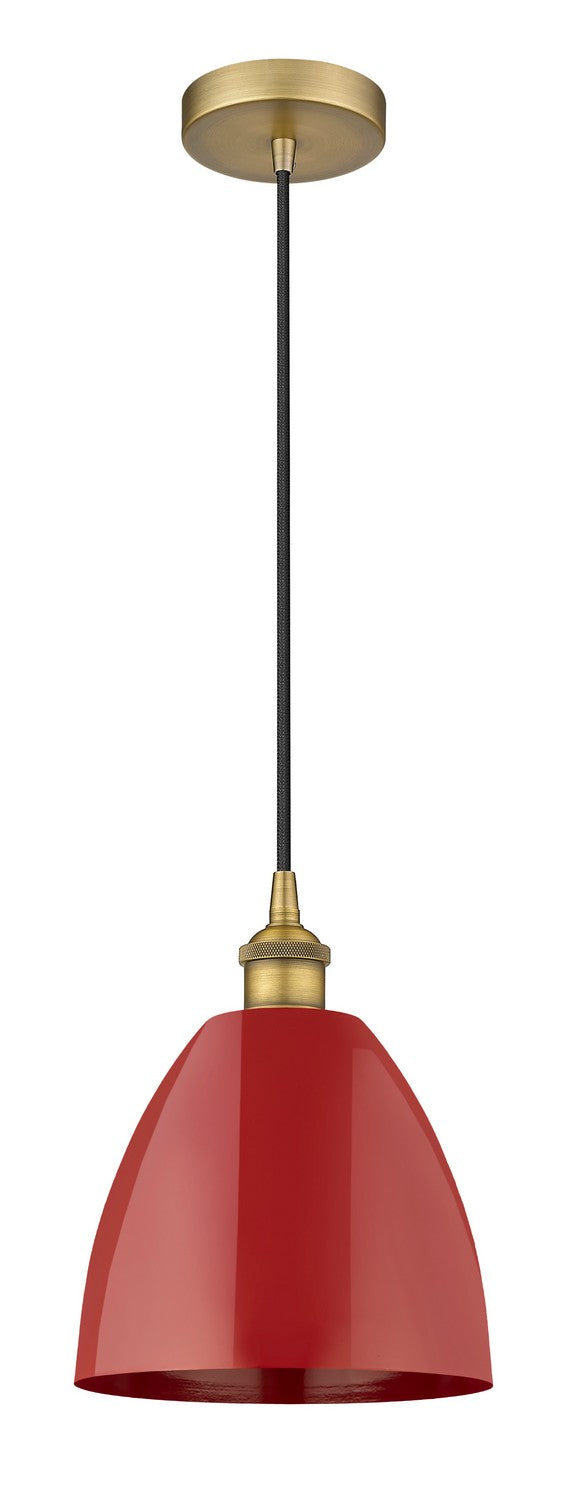 Innovations 616-1P-BB-MBD-9-RD One Light Mini Pendant, Brushed Brass