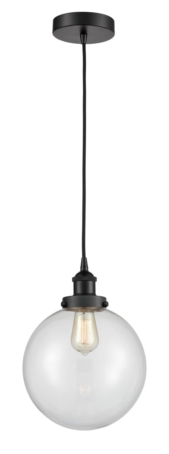 Innovations 616-1PH-BK-G202-10 One Light Mini Pendant, Matte Black